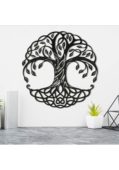 Tr Metal Duvar Sanatı, Hayat Ağacı Metal Duvar Dekoru, 24 X 24 Metal Ağaç Duvar Dekoru Ve Oda Dekoru, Ev Dekorasyon Diğer