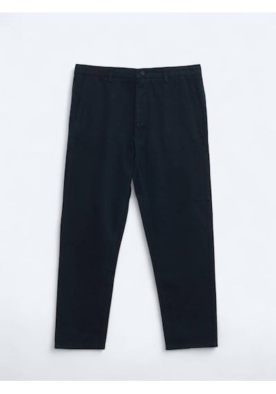 Kip Lacivert Dokuma Relaxed Fit Casual Pamuk Karışımlı Pantolon Lacivert