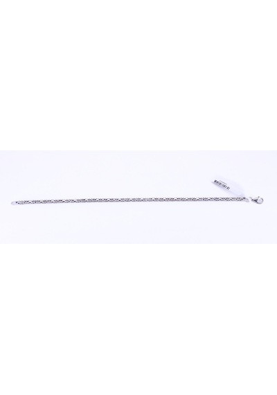 925 Ayar Kral Kare Mini Model Gümüş Bileklik 20 Cm Çok Renkli