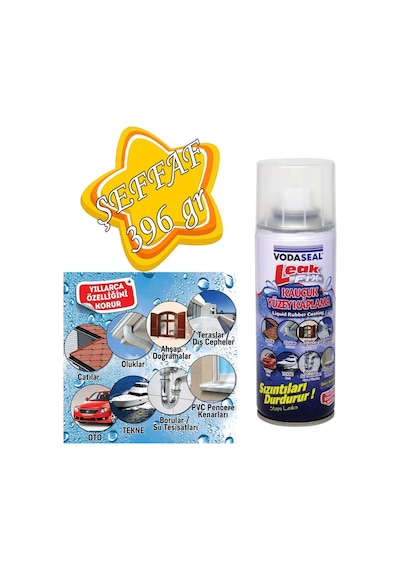 Leak Fix Su Geçirmez Sızdırmaz Sızıntı Önleyici Kauçuk Kaplama Izolasyon Şeffaf Sprey 396 Gr