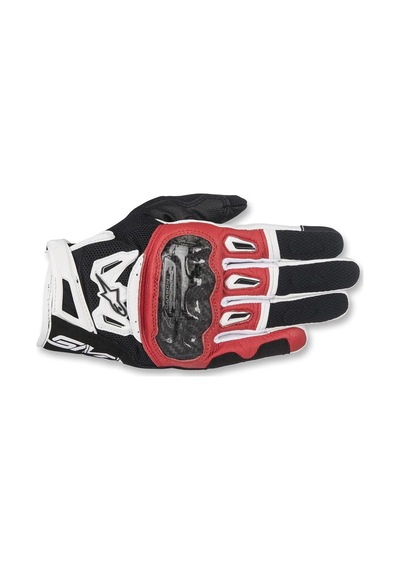 Alpinestars Smx-2 Air Carbon Yazlık Korumalı Motosiklet Eldiveni Siyah Kırmızı Beyaz