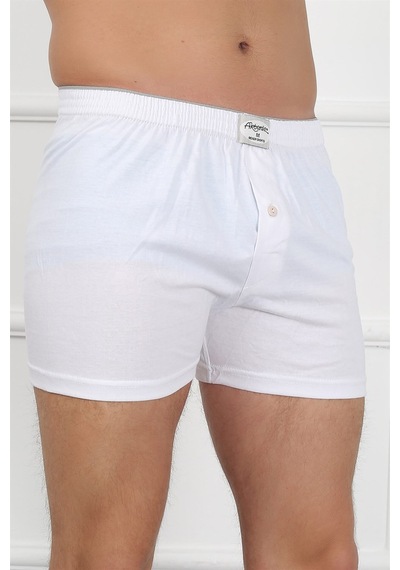 Akbeniz Erkek Penye Boxer 40040-Beyaz
