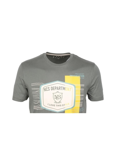 Ncs Haki Bisiklet Yaka Slim Fit Dar Kesim Baskılı T-shirt 1216-haki Haki