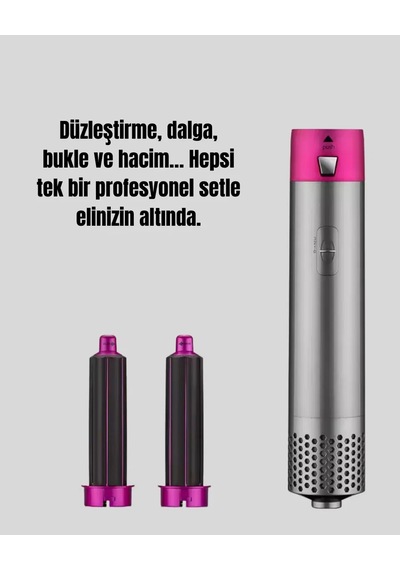 5 Parça Saç Şekillendirme Seti Düzleştirme Dalga Ve Bukle Yapma Standart