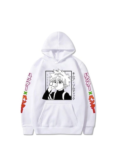 Startmore Hunter X Hunter Anime Hoodies 12685 Beyaz Beyaz