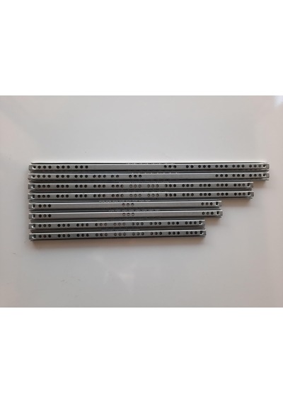 17mm X 438mm Bilyeli Ray 2 Takım 4 Adet Metalik