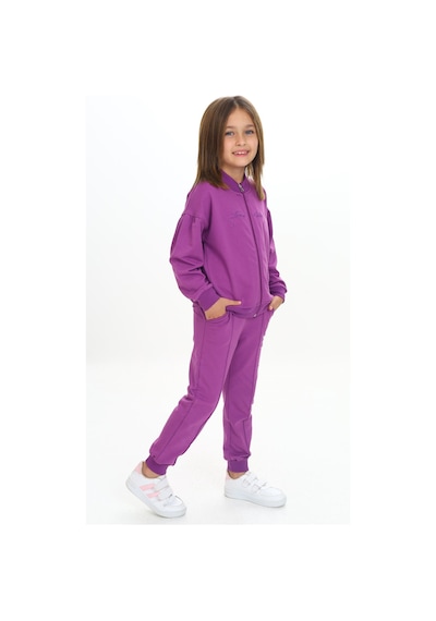 Toontoy Kids Toontoy Kız Çocuk 2'li Takım Nakış Baskılı Dik Yaka Fermuarlı Sweatshirt & Beli Paçası Ribanalı Cepli Jogger Eşofman Altı - Nervürlü & 2 İplik Mor Toontoy Kids Toontoy Kız Çocuk 2'li Takım Nakış Baskılı Dik Yaka Fermuarlı Sweatshirt & Beli Paçası Ribanalı Cepli Jogger Eşofman Altı - Nervürlü & 2 İplik Mor