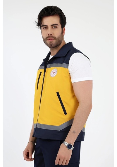 Acil Sağlık Sarı Unisex Yazlık Yelek