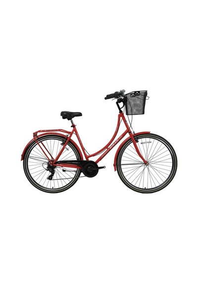 BİSAN PARADISE S BAYAN ŞEHİR BİSİKLETİ 54CM V 28 JANT 7 VİTES KIRMIZI GRİ