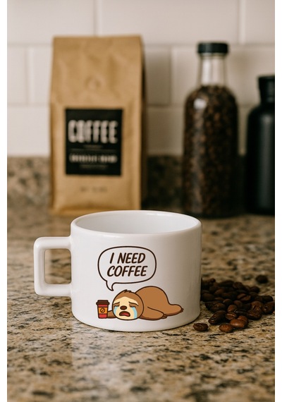 Kahve Fincanı Bardağı - I Need Coffee I Need Coffee