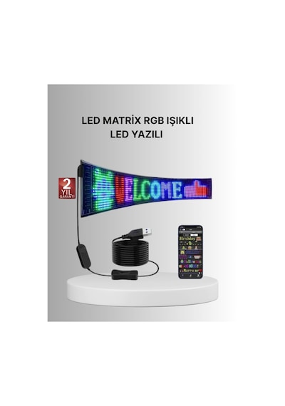 Gece Kullanıma Uygun Pixel Rgb Led Panel Estetik Atmosfer Işığı Belirtilmemiş