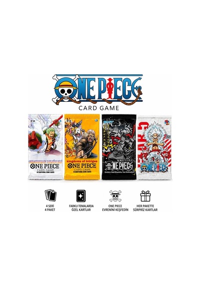 Cantex Tech One Piece Oyun Kartı Özel 4 Seri Bir Arada 4 Paket Versiyon 5