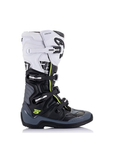 Alpinestars Tech 5 Kros Motosiklet Botu Siyah Gri Beyaz