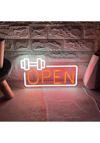Gym Open Neon Led Tabela