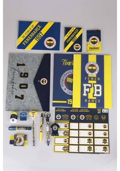 Lisanslı Fenerbahçe 17 Parça Premıum Kırtasiye Seti Altın
