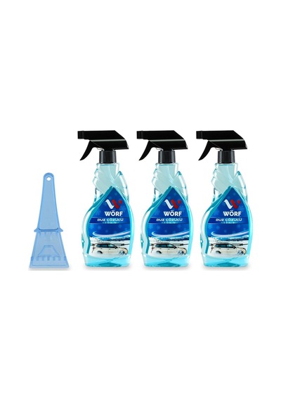 Wörf Buz Çözücü Sprey 500 Ml Eko Seri 3 Lü + Pratik Buz Kazıyıcı