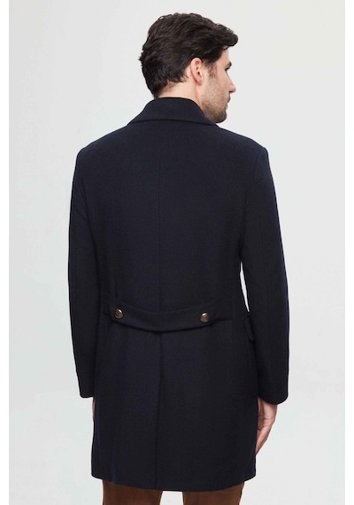 D's Damat Ds Damat Regular Fit Lacivert Balıksırtı Palto 3hf0877300021 Lacivert