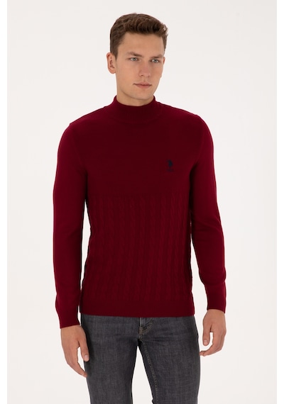U.s. Polo Assn. Erkek Bordo Kazak /triko 50315037-vr014 Bordo