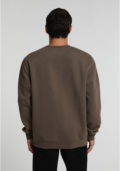 Colin's Colins Regular Fit Yuvarlak Yaka Düz Erkek Kahverengi Sweatshirt Cl1082264 Q1.v2 Tpe Gri