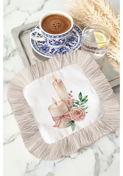 Romantik Mum Çiçek Saçaklı Kahve Yanı Sunumluk Peçete - Vintage Rustik Gül Bej Bardak Altlığı Mendil Soluk Adaçayı Beyaz Romantik Mum Çiçek Saçaklı Kahve Yanı Sunumluk Peçete - Vintage Rustik Gül Bej Bardak Altlığı Mendil Soluk Adaçayı Beyaz
