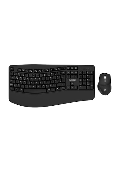Everest Km-35 Comfy Siyah Kablosuz Ergonomik Q Multimedia Klavye + Mouse Set Optik