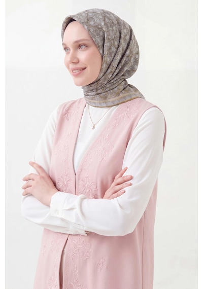Silk Home Soft Eşarp Rûmi Yağ Yeşili 90x90 Çok Renkli
