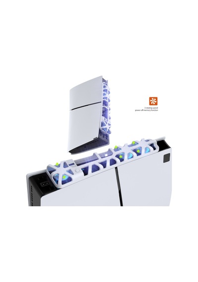 Tp5-3538 Ps5 Slim İçin Led Işıklı Kademeli Güçlü Soğutma Fanı Beyaz