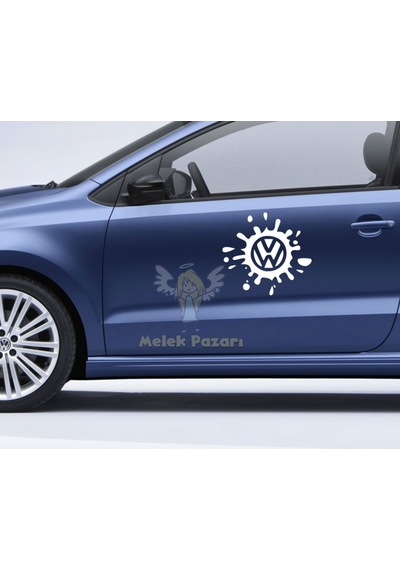 Vw - Volkswagen Sıçrama Araba Sticker