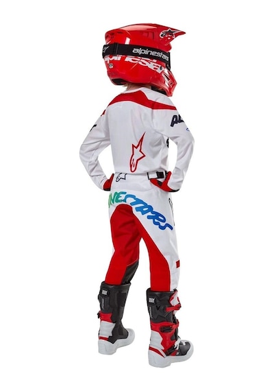 Alpinestars Youth Racer Hana Genç Kros Motosiklet Jersey Kırmızı Beyaz