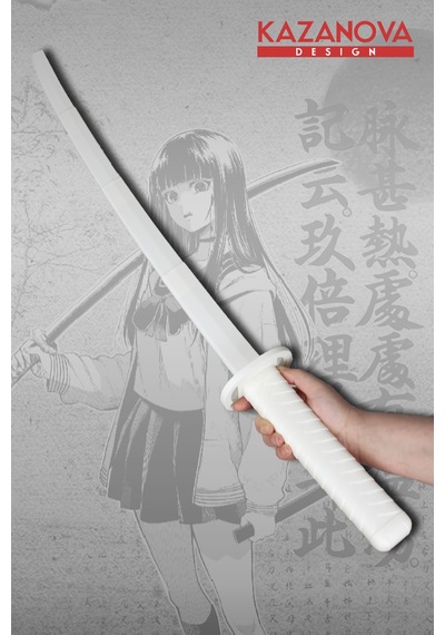 Kazanova Design Basic Katlanabilir Katana Figür 98 Cm Beyaz Anime Cosplay