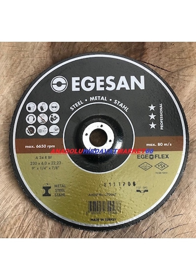 Egesan 180Mm Taşlama Taşı Çapak Alma Metal Taşlama Taşı 8Mm