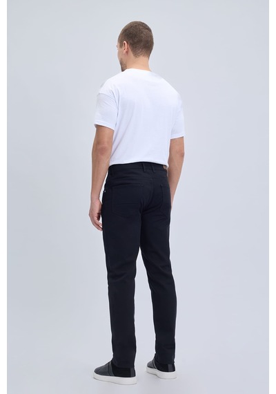 Hatemoğlu Siyah Slim Fit 5 Cep Pamuklu Kanvas Pantolon