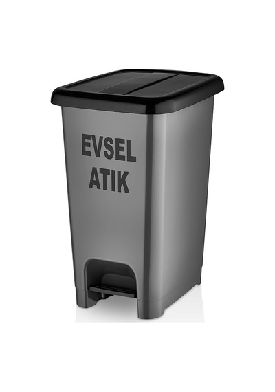 SLİM PEDALLI EVSEL ATIK ÇÖP KOVASI 20 LT Gri