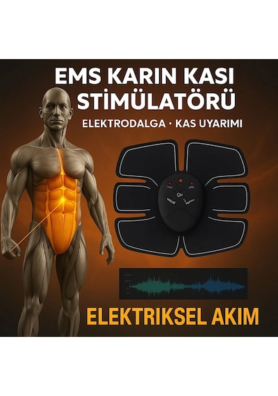 Titreşimli Ems Spor Aleti Karın Kol Ve Bacak Kas Yapma Cihazı 2025 Model