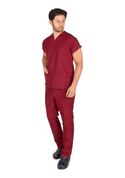 Erkek Doktor Hemşire Forması Scrubs Alpaka Kumaş Hastane Nöbet Ta (474547711)