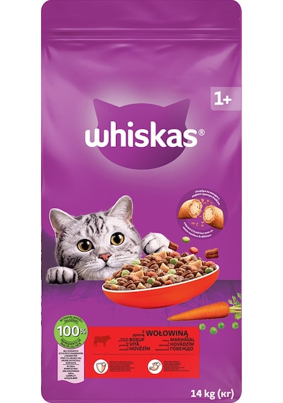 Whiskas Biftekli ve Havuçlu Yetişkin Kedi Maması 14 KG