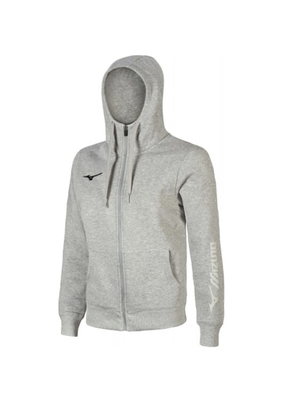 Mizuno Sweat Fermuarlı Kapüşonlu Erkek Sweatshirt Gri Çok Renkli