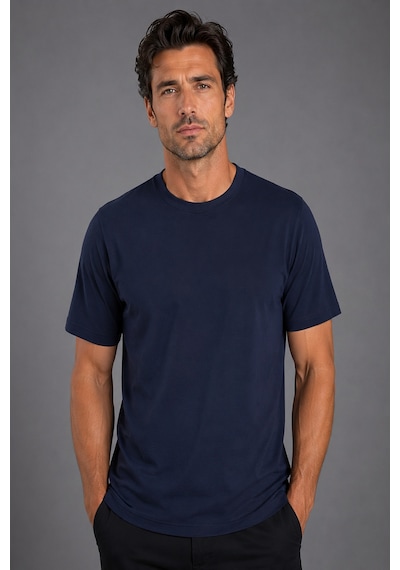 Bisse Lacivert Bisiklet Yaka T-shirt Ts26y26100 D39