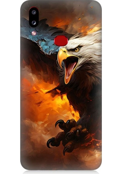 Samsung Galaxy A10s Uyumlu Kartal Savaş Desenli Silikon Kılıf