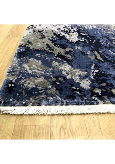 Eko Halı Heritage 626 Grey Blue Modern Bambu Özel Tezgah Halısı Gri Mavi