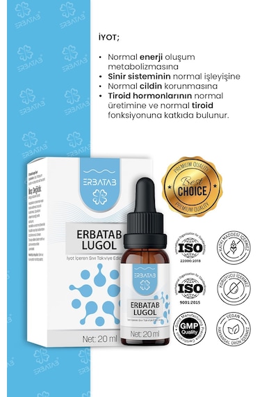Erbatab Lugol İyot %2 20 ML