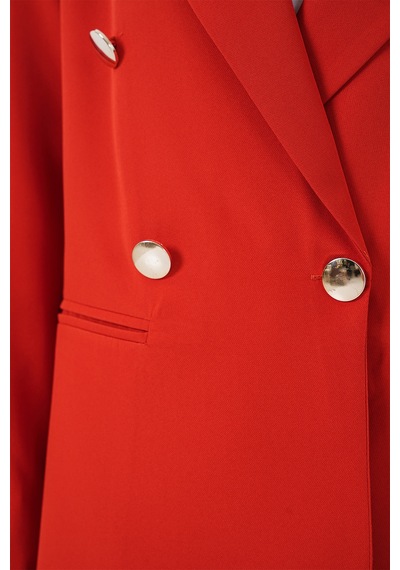 Bigdart Kadın Kruvaze Yaka Blazer Ceket 0722 - Kiremit