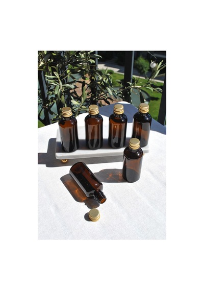 10 Adet 50 Ml Amber Cam Şişe Gold Metal Kapaklı Boş Şişe Söz Nişan Hediyelik