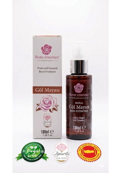 Gül Mayası 100 Ml % 100 Doğal Gül Hidrosolü Ferahlatıcı Cilt Bakımı