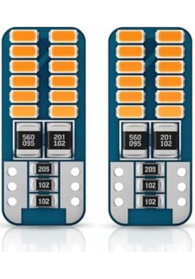 T10 Park Ampulü, Turuncu, 24 Led, Ultra Parlak, Amerikan Park Görünümü, Arıza Lambası Yakmaz, 2 Adet