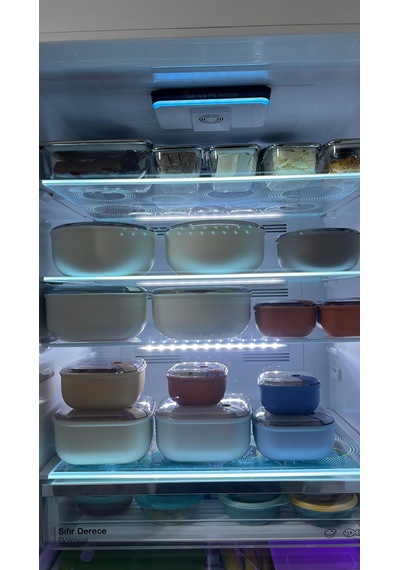 Cooknkeep Pull Box İtalia Production 3'lü Set Bej Kahve , Gri Mavi