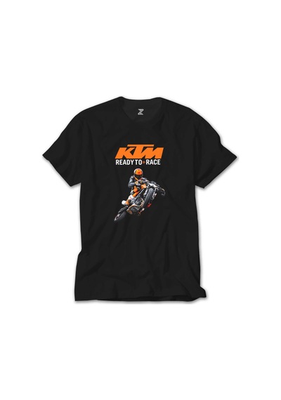 KTM Ready To Race Moto Siyah Tişört Siyah
