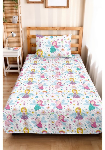 Evimde Bambaşka Pembe Peri Masal Kız Çocuk Pike Takımı-pastel Gökkuşağı Çiçekli Bebek Odası Yatak Örtüsü 160x220 CM Evimde Bambaşka Pembe Peri Masal Kız Çocuk Pike Takımı-pastel Gökkuşağı Çiçekli Bebek Odası Yatak Örtüsü 160x220 CM