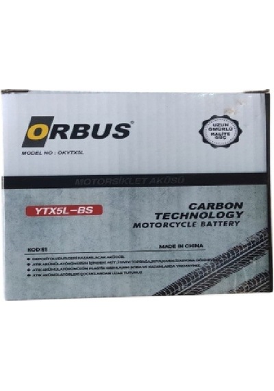 Orbus 12v 5ah Alçak Motosiklet Aküsü Ebatlar: 113x68x105