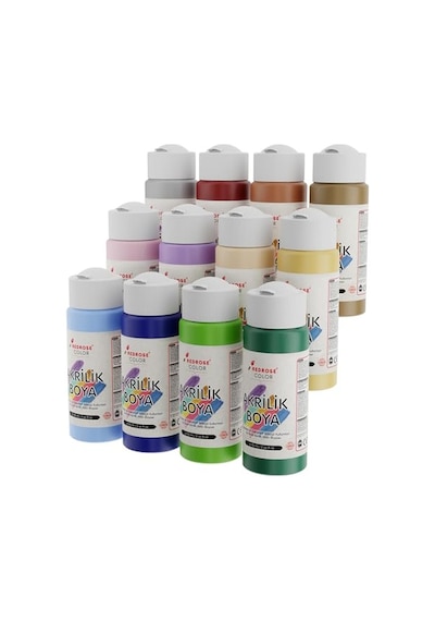 Pastel Renkler Akrilik Boya 12'li Set 12x60 Ml 0,15 L